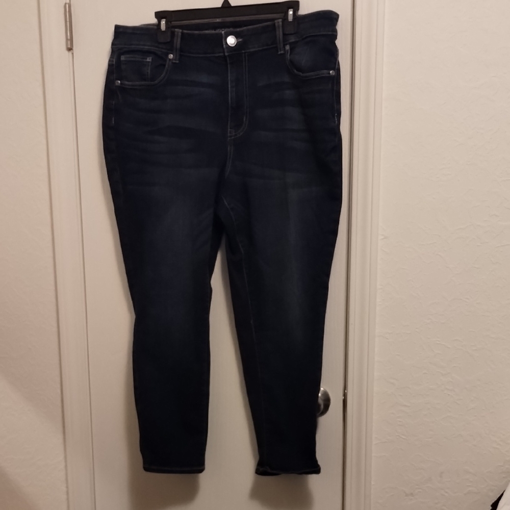 Maurices Dark Blue Ankle Skinny Jeans